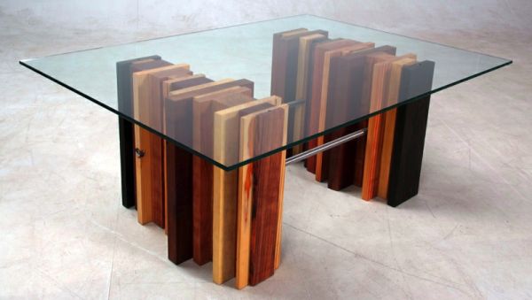 Scrap Wood Block Tables