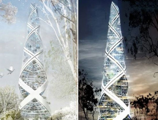 A spiral tower