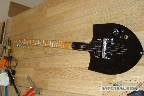 anonymous artist converts shovel into a guitar