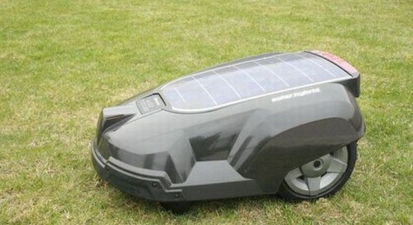 automatic electric solar powered hybrid lawn mower