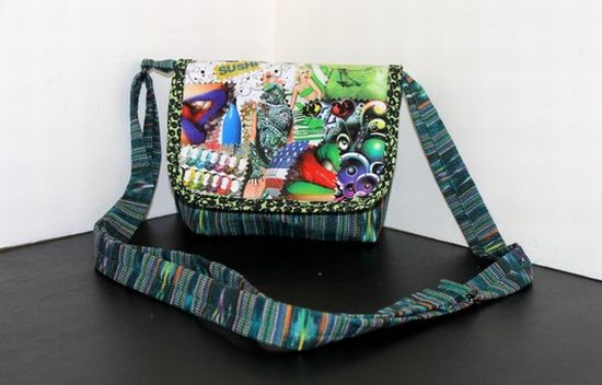 bag flap made from magazines