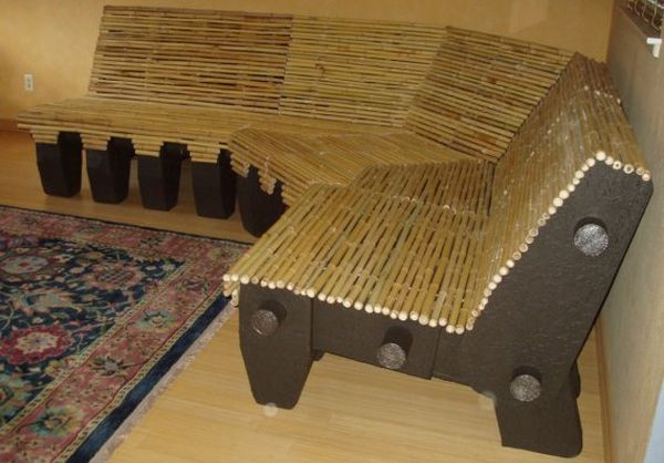 Bamboo and Cardboard Couch 3