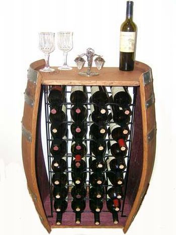 barrel wine rack 32 bottle