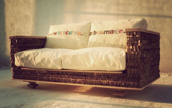 basic love seat made from recycled materials 1