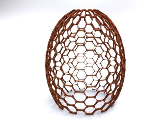 basket shaped installation fills itself with plant