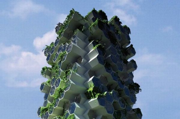 Beehive-Inspired Vertical Farm
