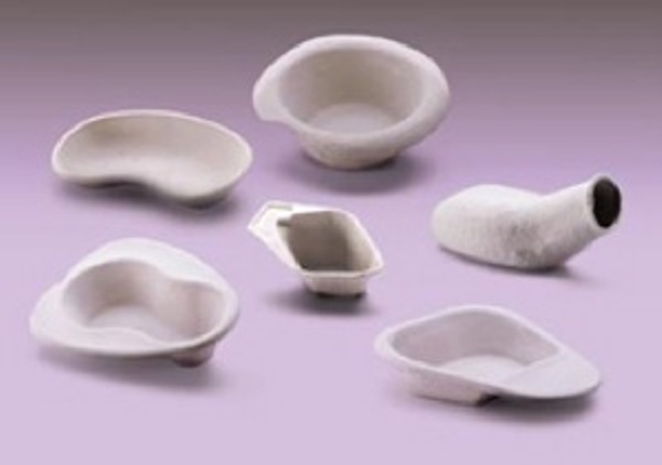 Biodegradable bedpans by Vernacare