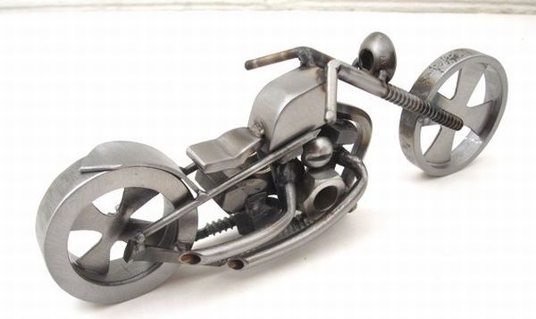 chopper sculpture from recycled steel 5