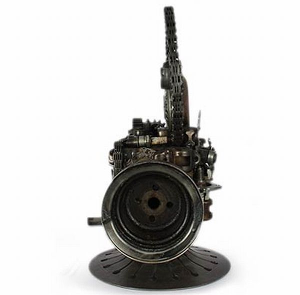 classic film projector built from old auto parts 2
