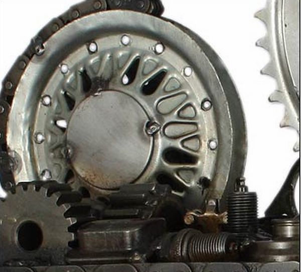 classic film projector built from old auto parts 3