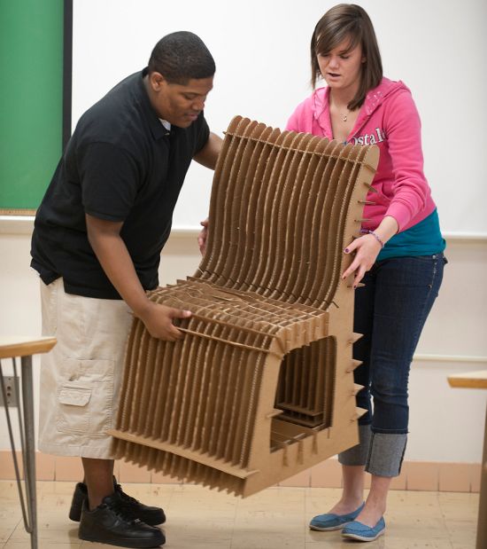 corrugated cardboard chairs 1