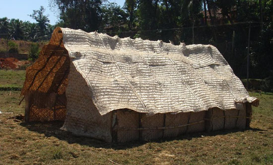 Contemporary style bamboo hut