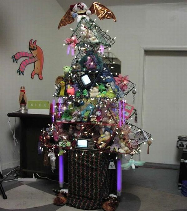 Electronic Junk Christmas Tree