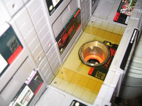 functional urinal made of snes games 1