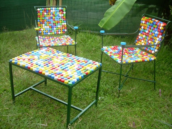 Furniture from bottle cap