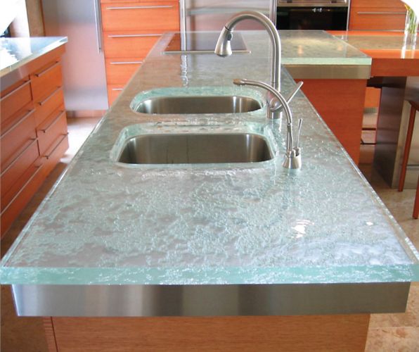 Glass countertop