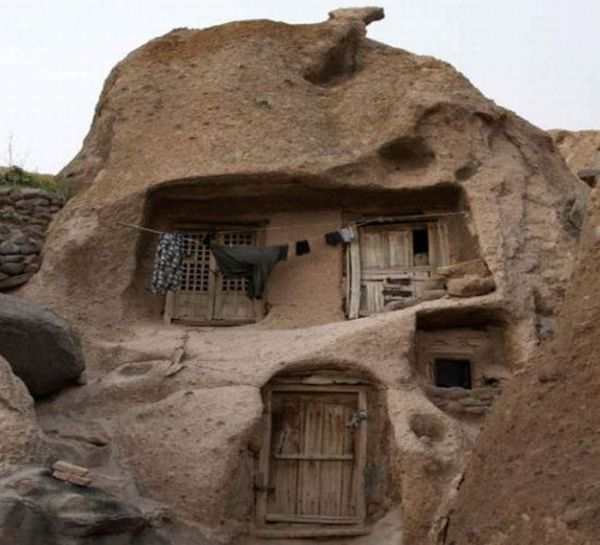 homes built inside caves
