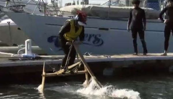 Human powered wooden Hydrofoil