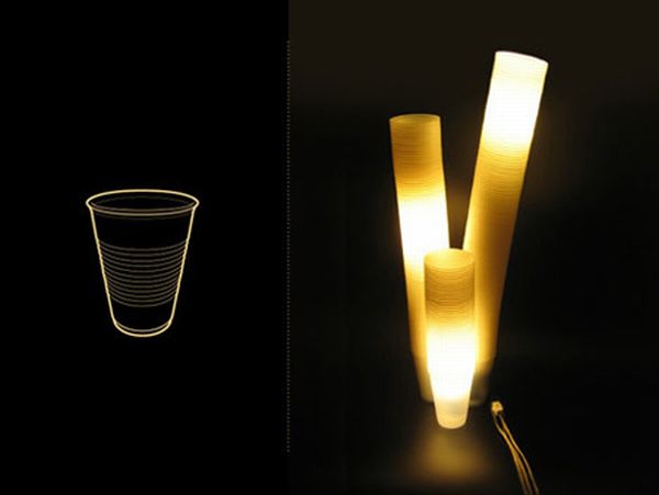 Lamps Made of Drinking Cups