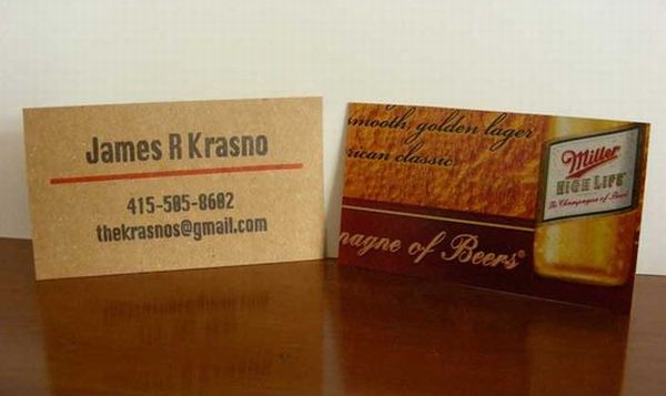 Letterpress mini calling business card