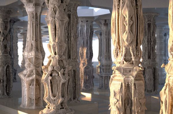 michael hansmeyer cardboard columns