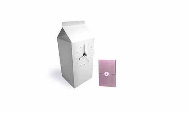 Milk Carton Table Clock