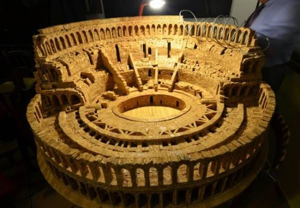 Miniature Colosseum from 10,000 Corks by Ciro Califano
