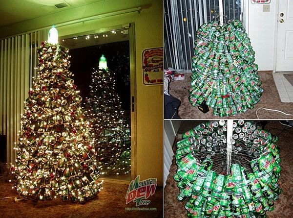 Mountain Dew Cans Christmas Tree