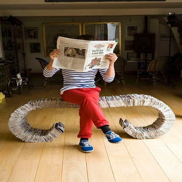 Newspaper Bench