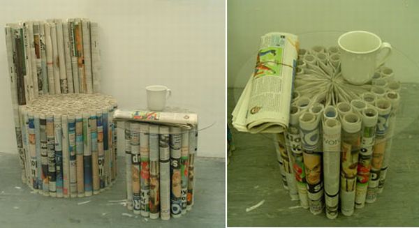 Newspaper Furniture