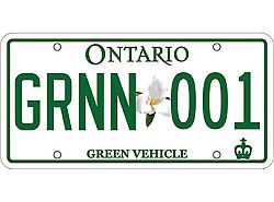 ontario green license plate