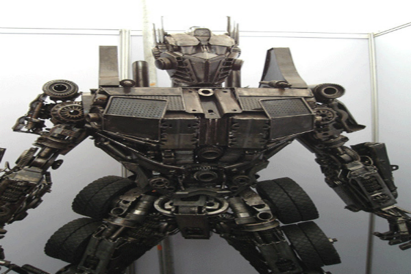 Optimus Prime Metal Sculpture