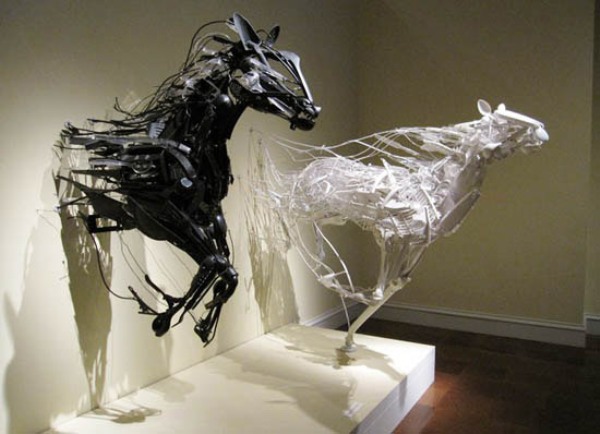 Plastic horse sculpture by Ganz