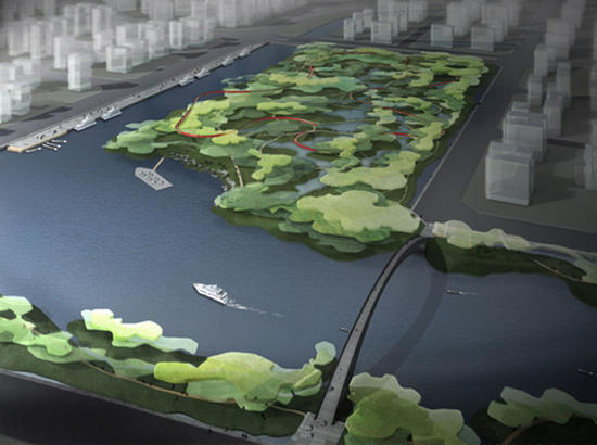 proposed wetlands to help qingpu to relive its gre