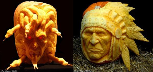 Pumpkin Carvings by Ray Villafane