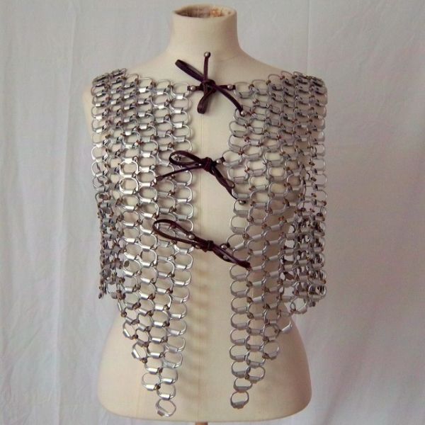 recycked pop tops vest and cap3
