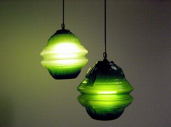 recycled beer bottle lamp 1