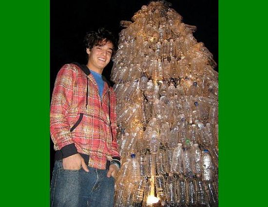 recycled bottle christmas tree