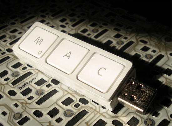 recycled macbook keys usb drive 1