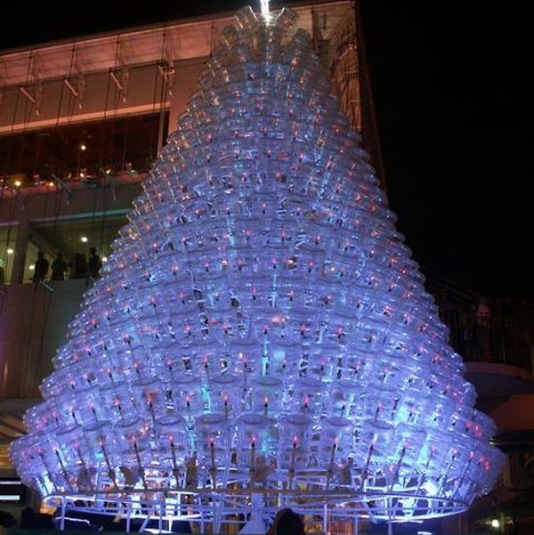 Recycled 5 Gallon Water Bottles Christmas tree