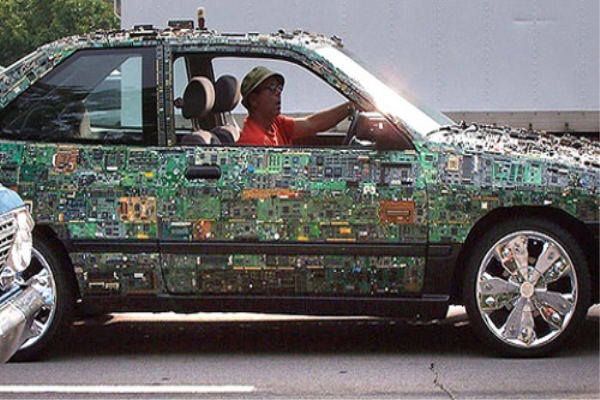 Recycled Circuit Board Car
