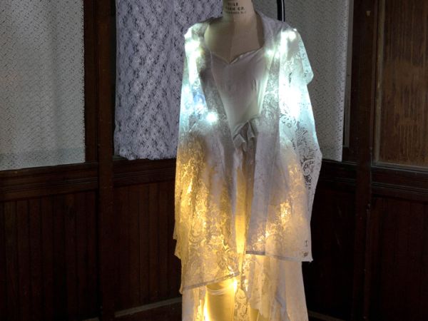 Recycled LED lit wedding gown 1