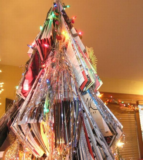 Recycled Magazines Christmas Tree