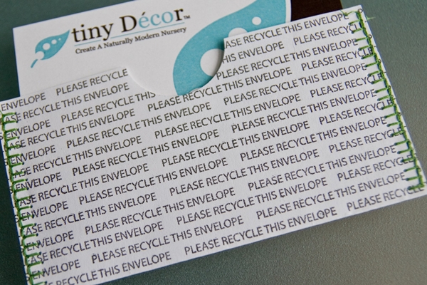Recycled material business card