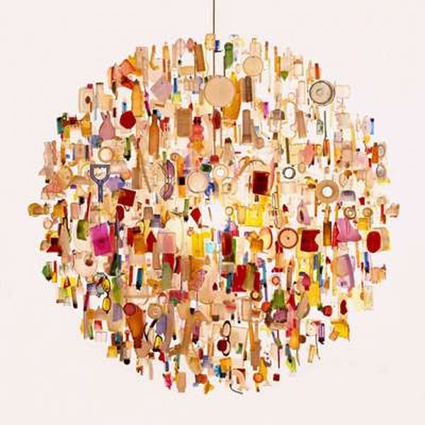 Recycled Objects Chandelier