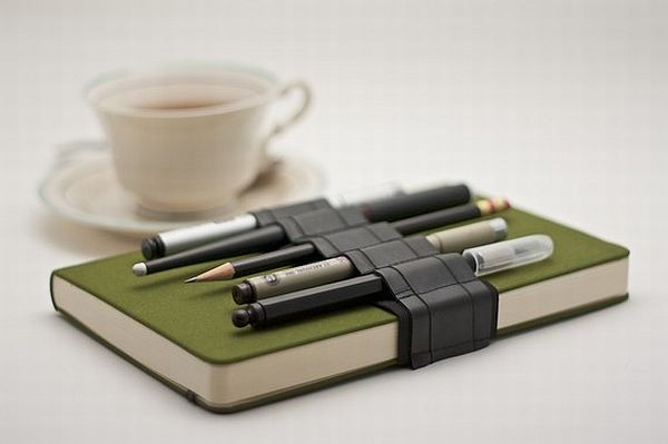 Recycled Rubber Strap Pen Holder