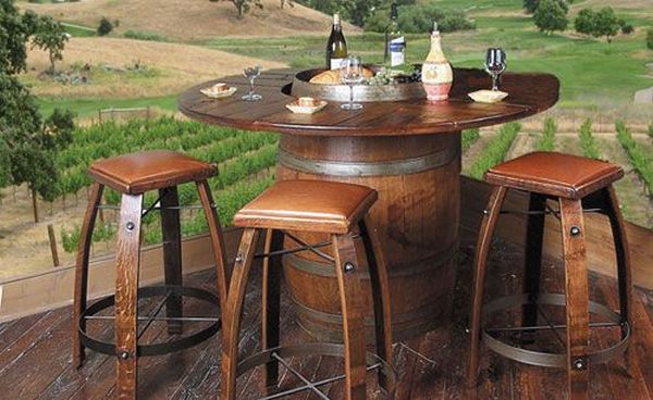 Recycled Wine barrel table
