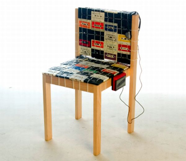 retro cassette tape chair 1