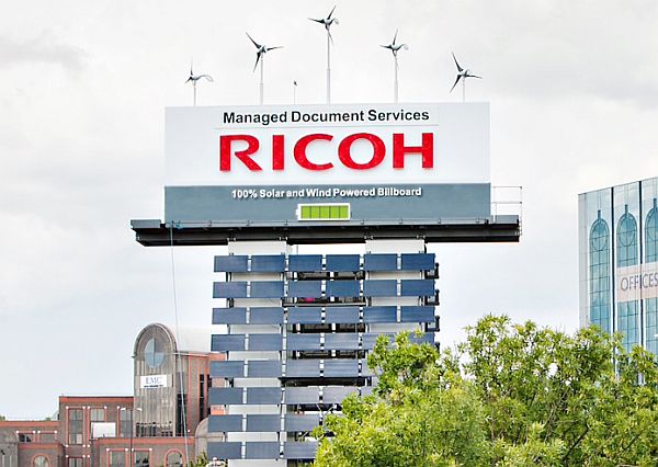 Ricoh self powered billboard