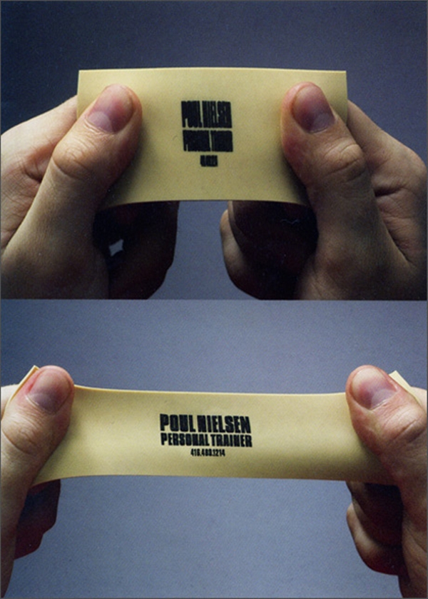 Rubber business card